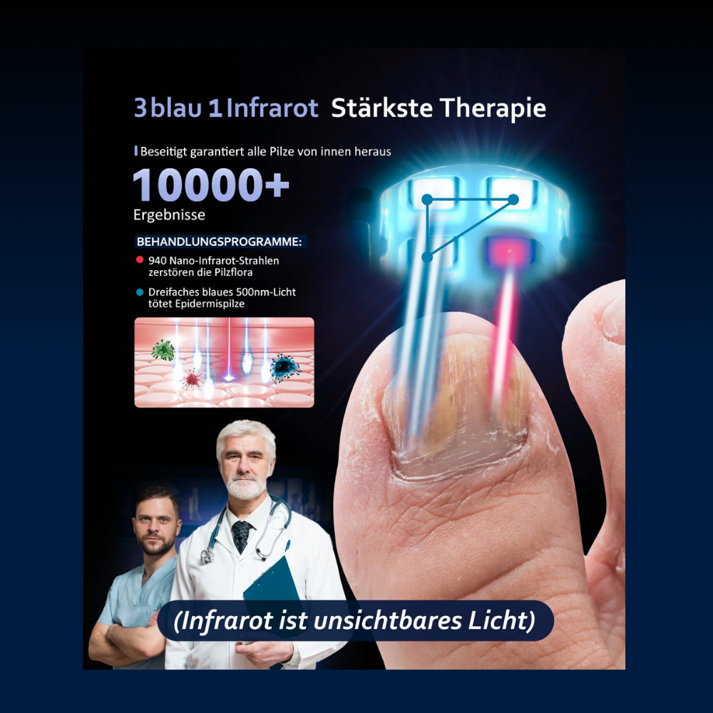 DermaBlue® UV-Blaulicht Therapiegerät gegen Nagelpilz