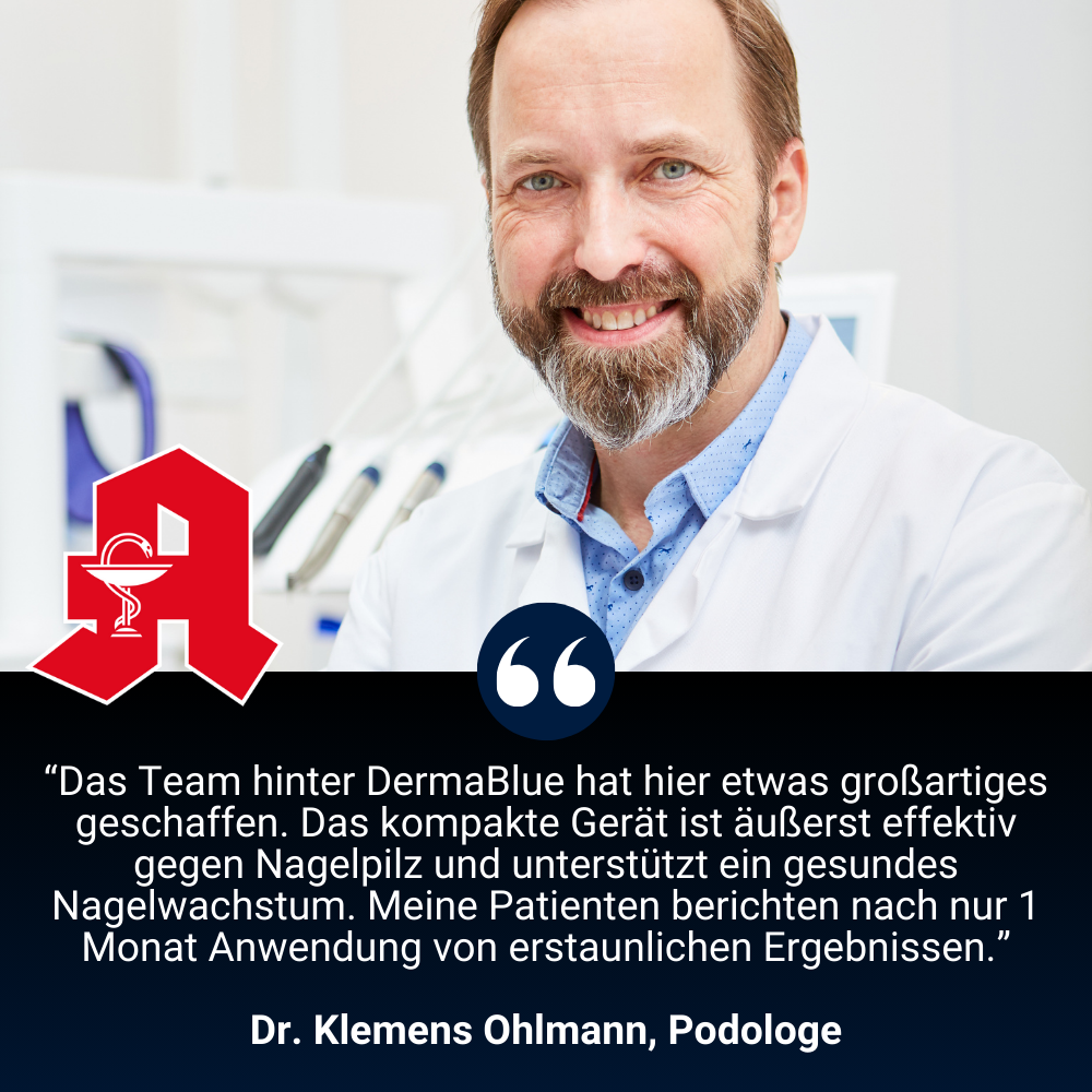 DermaBlue® UV-Blaulicht Therapiegerät gegen Nagelpilz